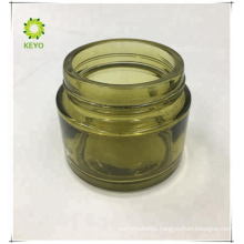 Green glass jar cream frosted cosmetic bottles and jarsglass jars for liquid